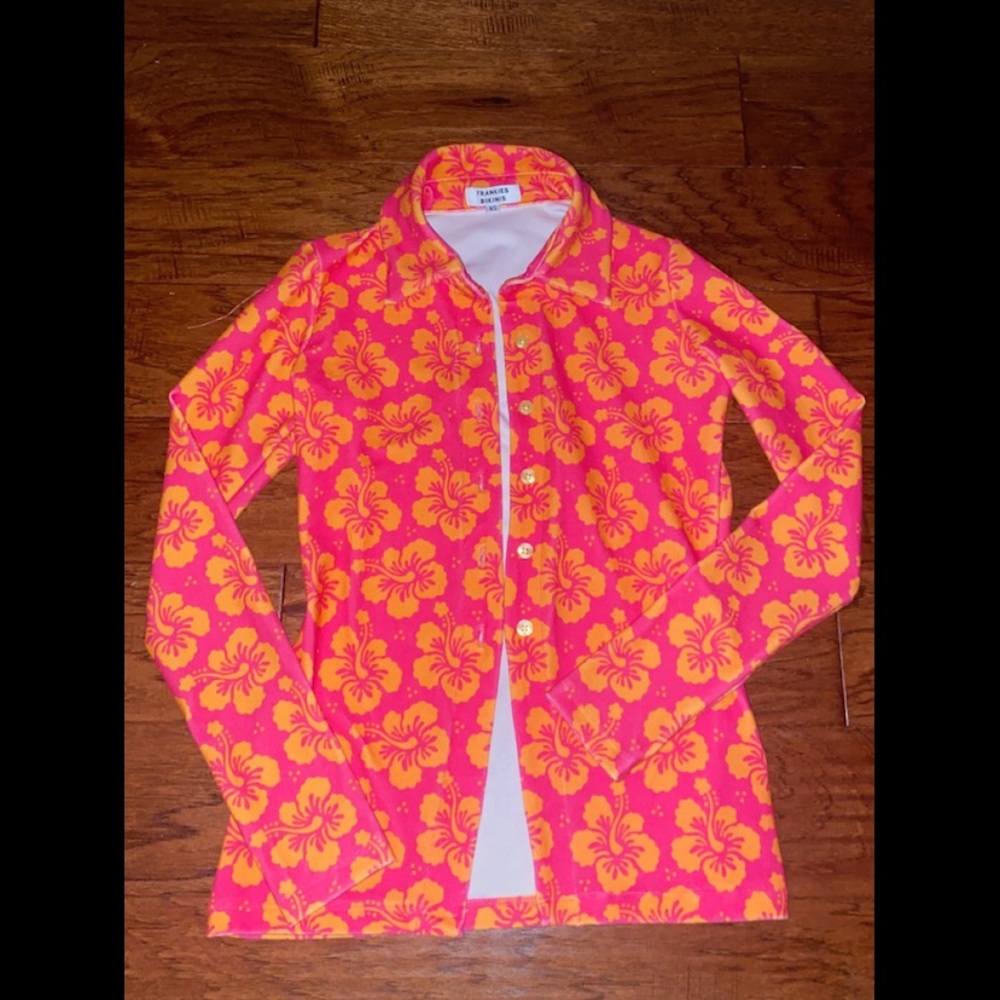 Frankie’s bikinis button up swim top